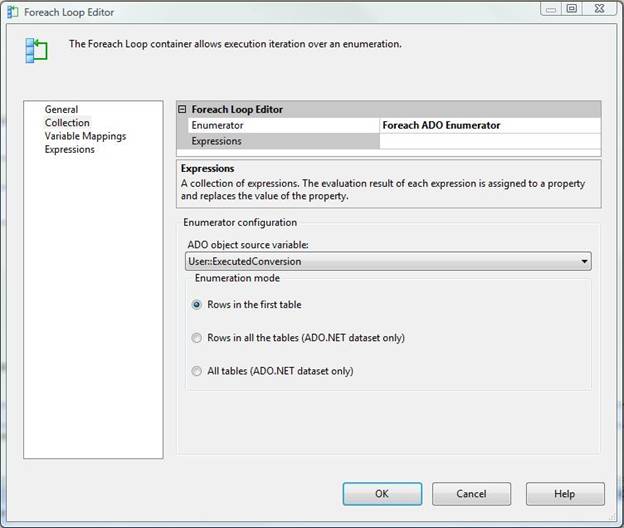 for each loop editor
