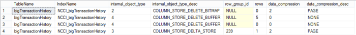 NCCI sys.internal_partitions with 1 new row