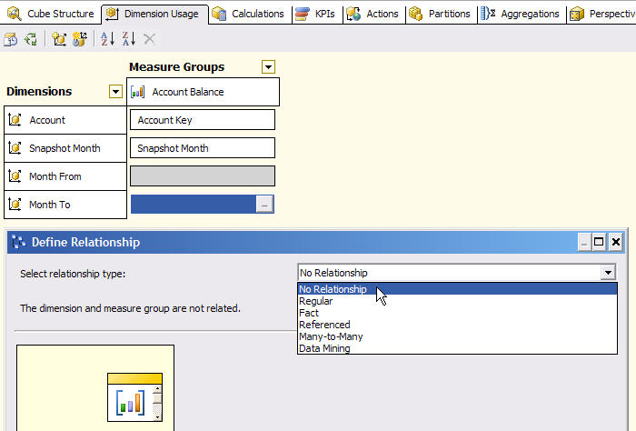 Figure 8. Configuring a dimension for user selection
