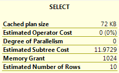 SQL 2019 Query Plan Cost