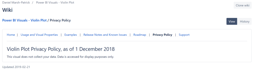 Violin Plot Privacy Policy