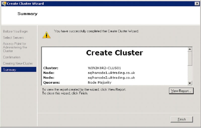 Create cluster