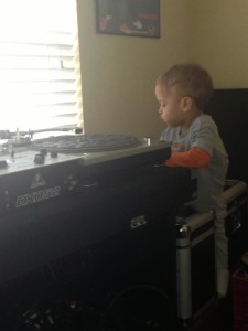 I am not the only turntablist in the family. Gregory Turnables