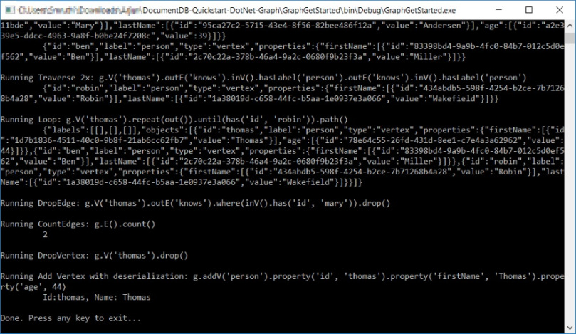 Sample Program Execution