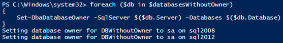 Set-DbaDatabaseOwner_MutipleServers