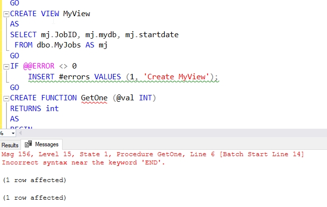 Rolling Back CREATE DDL Statements – SQLServerCentral