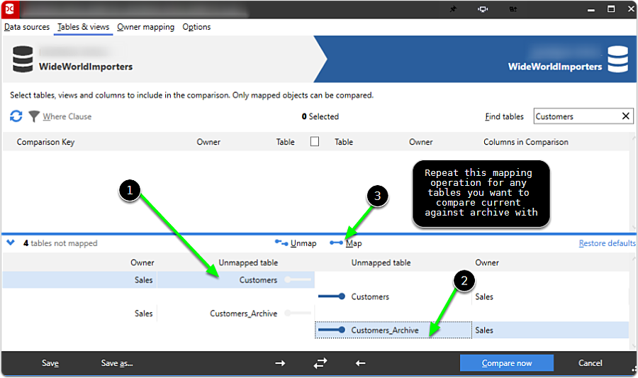 Unmap the existing options