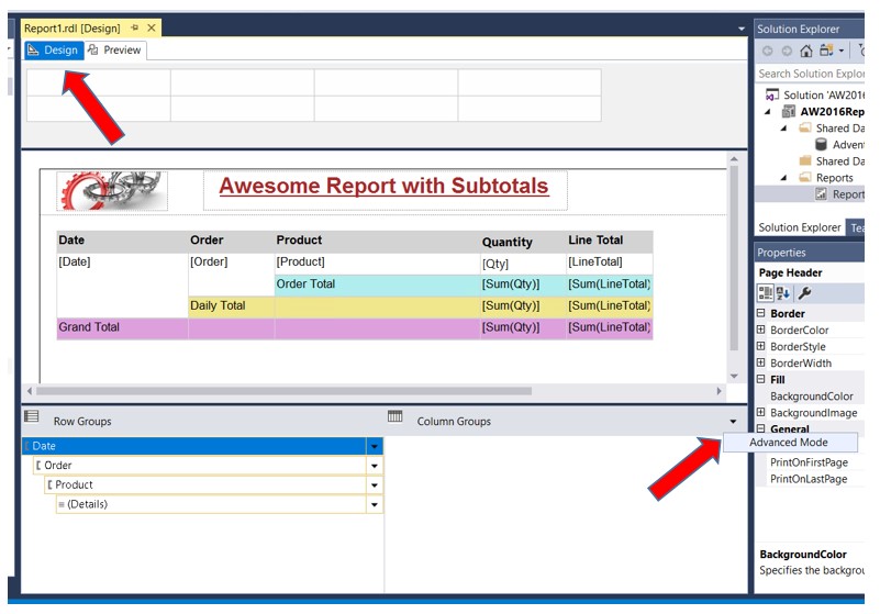 Keep Column Headers Visible In Ssrs Sqlservercentral