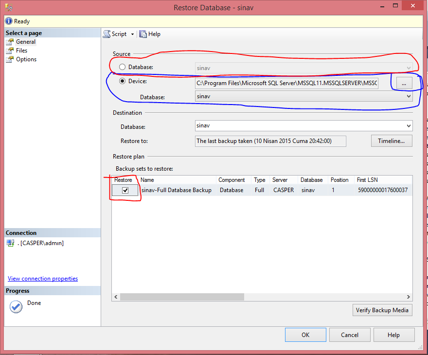 import bak file sql server management studio