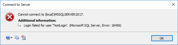 Login failed for user Microsoft SQL Server Error: 18456