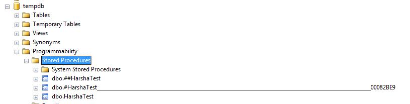 Temporary Stored Procedures – SQLServerCentral