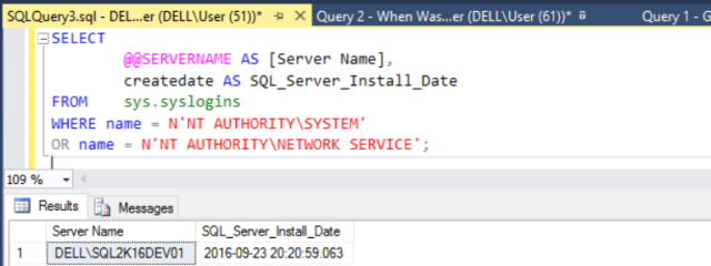 When was SQL Server installed? – SQLServerCentral