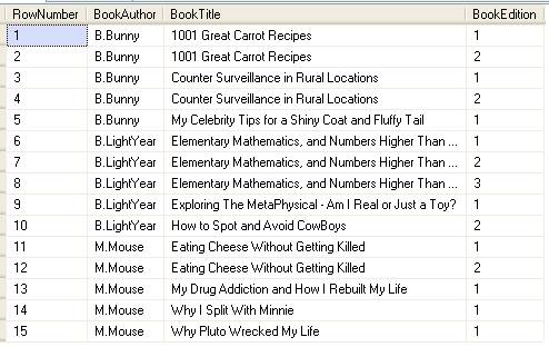 Book query results
