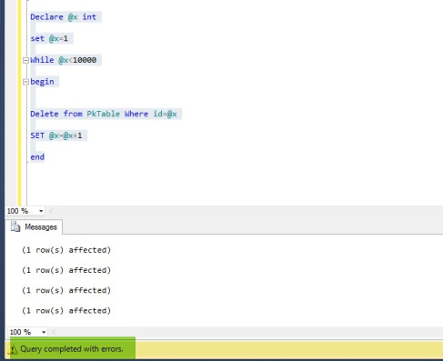 Delete Records in Pkey Table