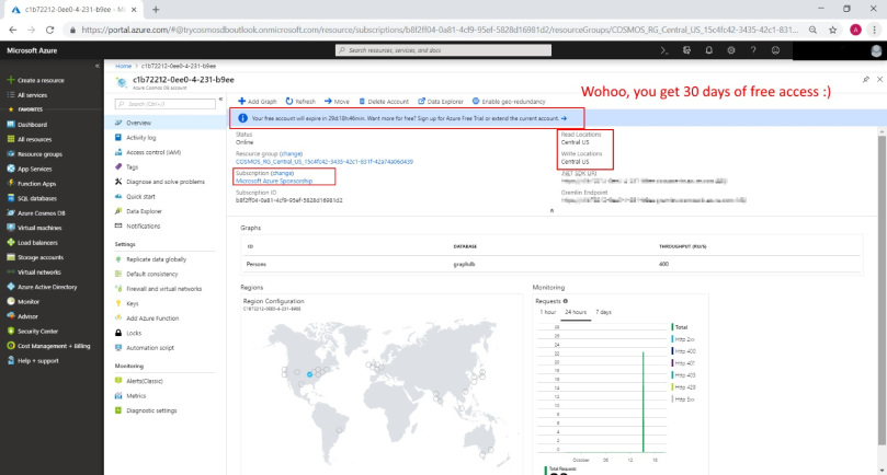 Azure Portal Database