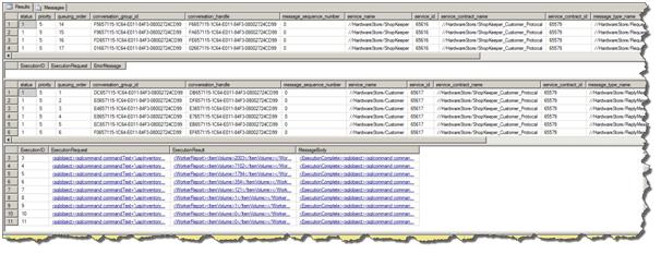 Results from multiple Service Broker requests