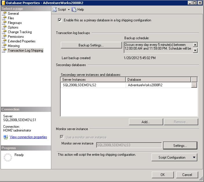 Adding a log shipping monitor – SQLServerCentral