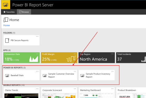 Power BI Report Server - Portal