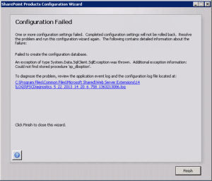 SP2010 Install Error Solved By SP1