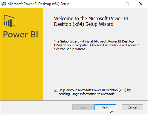 Install Power BI desktop