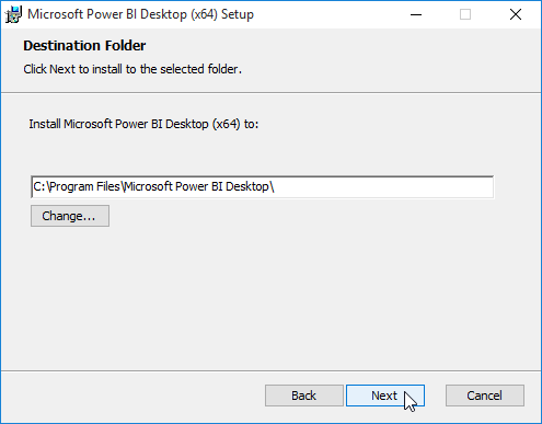 default directory of Power Bi Desktop